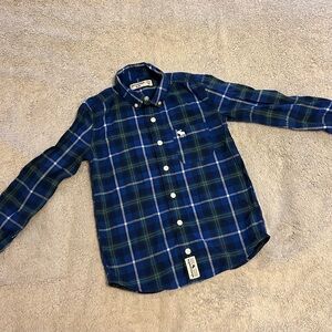 Blue Plaid Kids Shirt